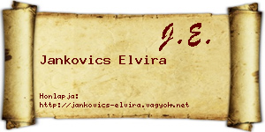 Jankovics Elvira névjegykártya