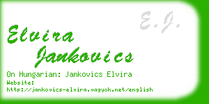 elvira jankovics business card